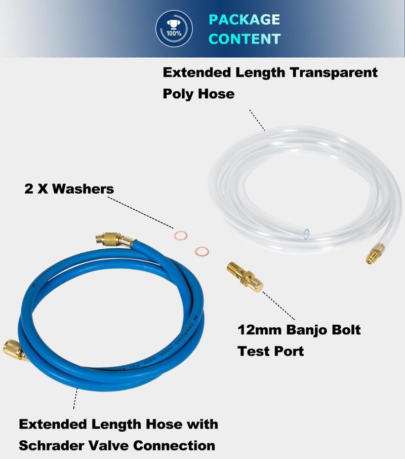 Camoo Fuel Filter Air Bleeder Service Kit With Poly Hose & Banjo Bolt For 2008 2009 2010 Ford 6.4L Powerstroke Diesel Engines F250 F350 F450 F550 - Image 5